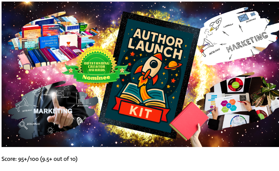 Author Launch Kit with Outstanding Creator Awards badge